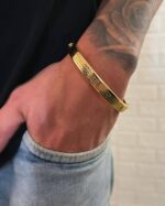 Bracelete Semijoia Dourado Pai Nosso