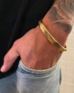 Bracelete Semijoia Dourado Pai Nosso 2