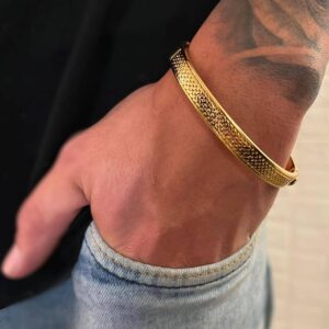 Bracelete Semijoia Dourado Pai Nosso 2